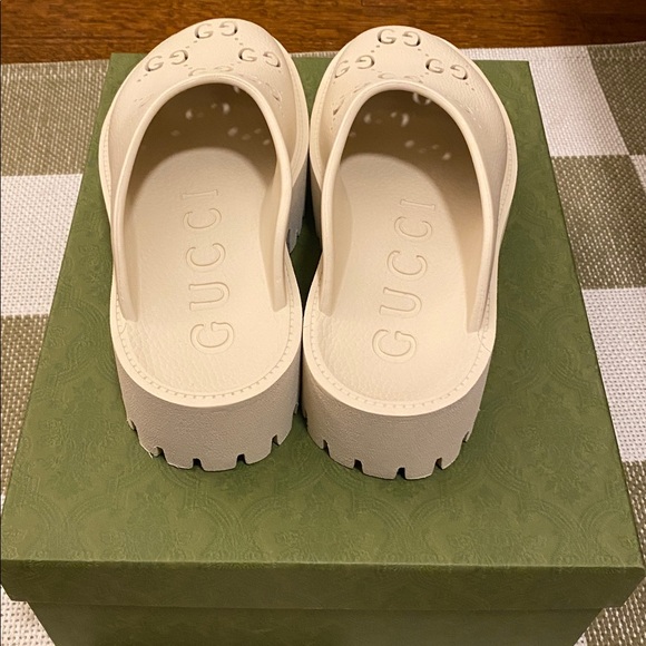 Gucci Women's Platform Perforated G Mule - Picture 7 of 13